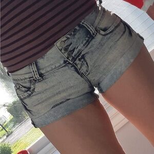 YIM Jeans Y2k Acid Wash Shorts